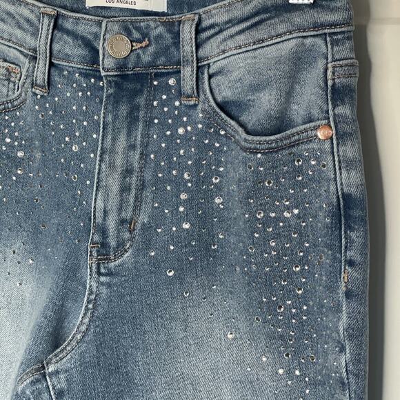 Judy Blue Jeans Women 3/26 Slim Fit Denim Rhinestone Sparkle Distressed Stretch - Picture 5 of 16